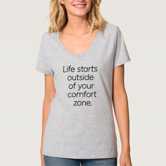 Comfort Zone Women's Basic V-Neck T - Shirt (Vorderseite)