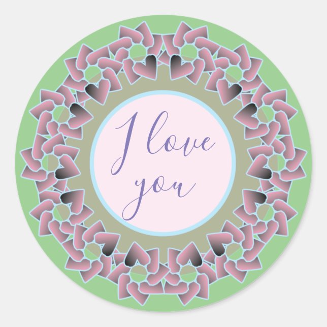 Comfortable and pretty  classic round sticker (Vorderseite)