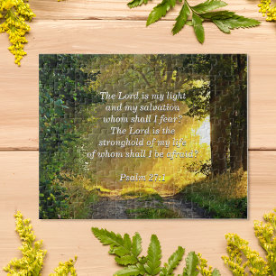 Comforting Bibelverse aus Psalm 27:1 Puzzle