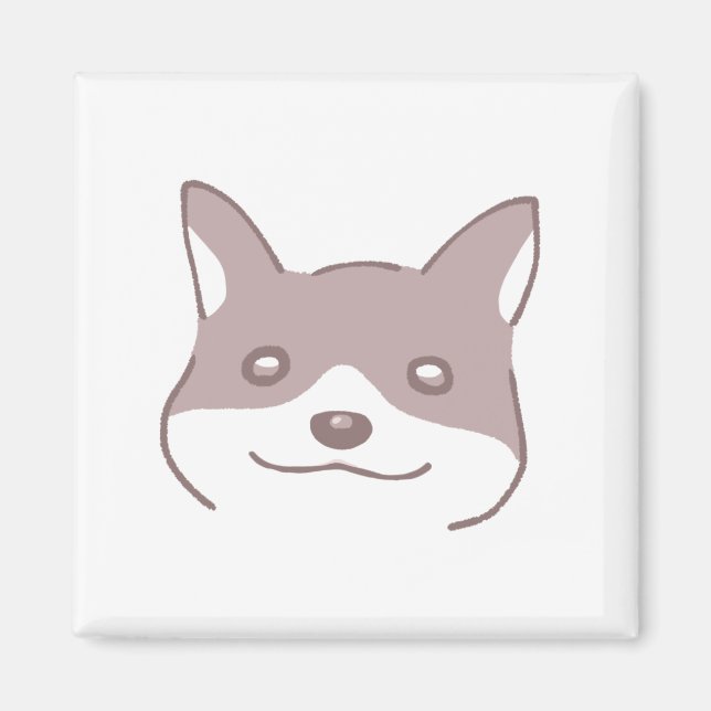 Comforting Dog - Hand-Drawn Charm マグネット Magnet (Vorne)