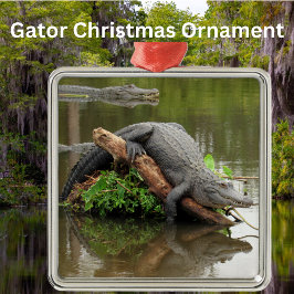 Comfy Swamp Gator Ornament Aus Metall