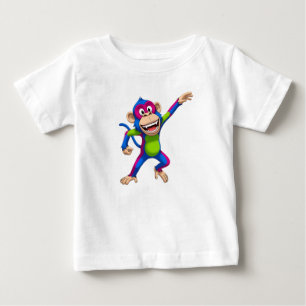 Comic-Affe-Maskottchen-Charakter Baby T-shirt