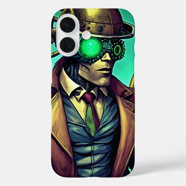 Comic Alien Steampunk iPhone Case Jenseits der nor (Rückseite)