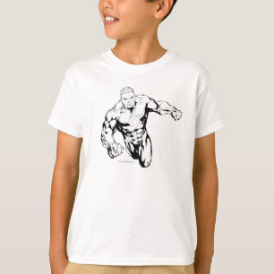 Comic-Art - grüne Laterne, Schwarzweiss T-Shirt