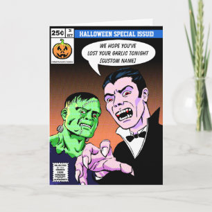 Comic-Art-Halloween-Gruß-Karte Karte