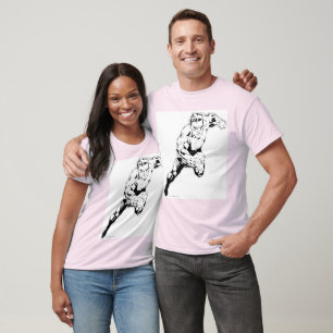 Comic-Art - schneller Sprung, Schwarzweiss T-Shirt