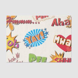 Comic-Art-Superheld-Girly Entwurf Seidenpapier