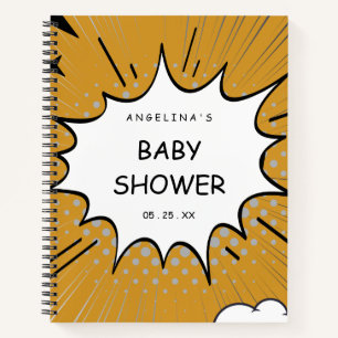 Comic-Baby-Shower-Geschenkliste Notizbuch