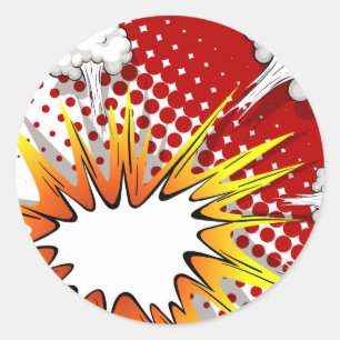 Comic Ballon Runder Aufkleber