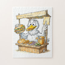 Comic Bird am Fischstand