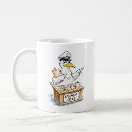 Comic Bird Harbour Officer Kaffeetasse