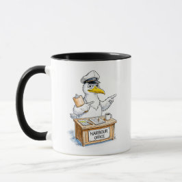 Comic Bird Harbour Officer Tasse