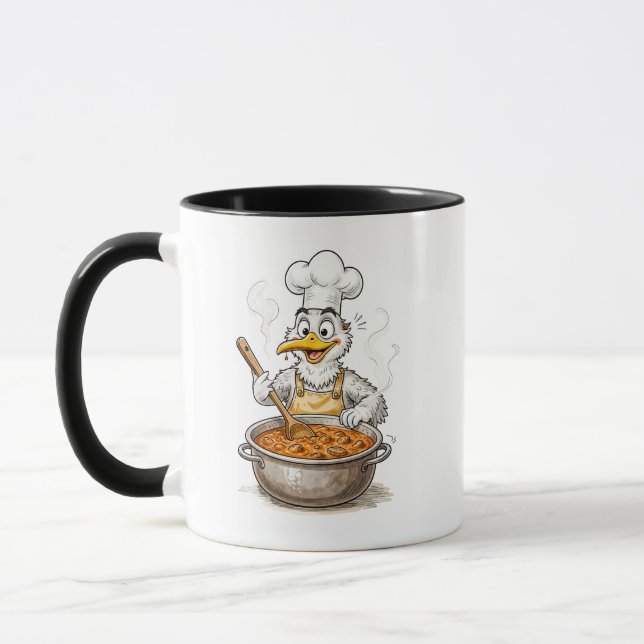 Comic Bird kocht Labskaus Tasse (Links)