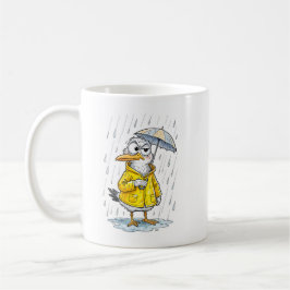 Comic Bird Rainy Day Duty Kaffeetasse