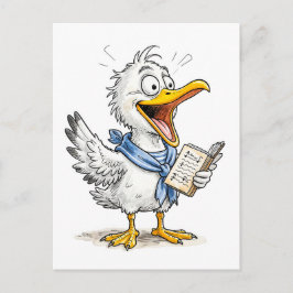 Comic Bird Sailor Crew Postkarte