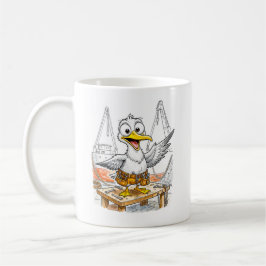 Comic Bird Shipyard Worker Kaffeetasse