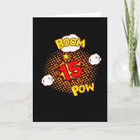 COMIC BIRTHDAY 15 15. Geburtstag 15 Jahre altes Co