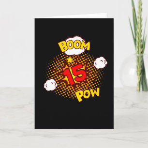 Comic BIRTHDAY 15 15. Geburtstag 15 Jahre altes Co Karte