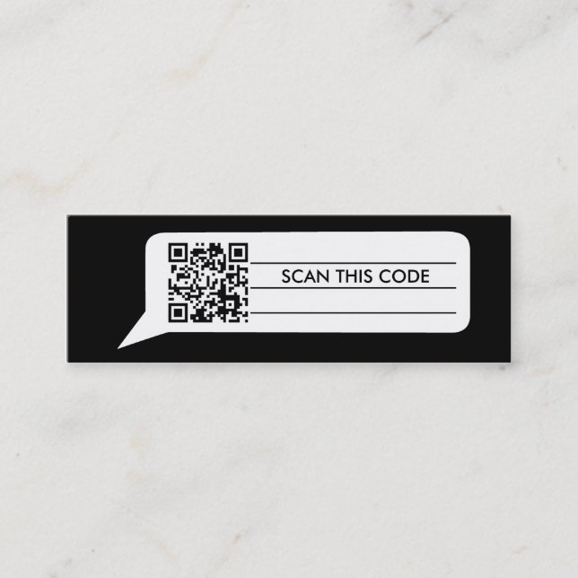 Comic-Blase Mini Visitenkarte (Vorderseite)