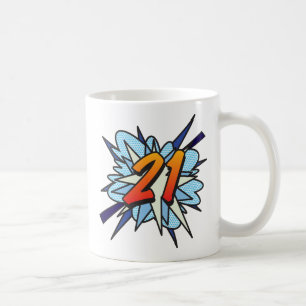 Comic Book 21 Blau Tasse