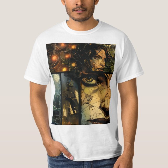 Comic Book Action Scene T-Shirt (Vorderseite)