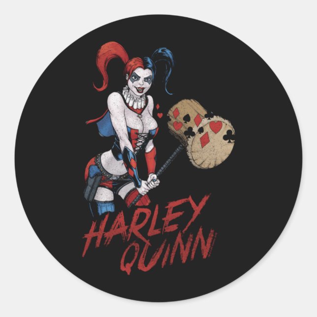 Comic-Book-Antiheld Big Hammer Runder Aufkleber (Vorderseite)