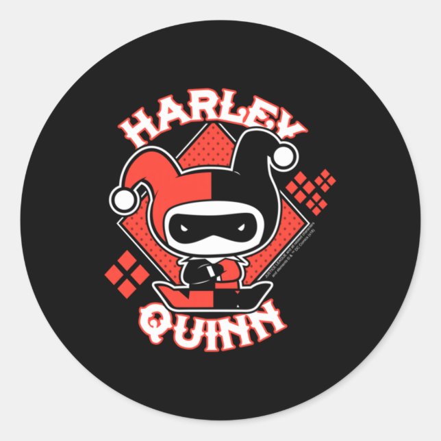 Comic-Book-Antiheld Chibi-Auftritt Runder Aufkleber (Vorderseite)