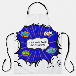 Comic Book Art Pop Benutzerdefinierter Text hinzuf Schürze