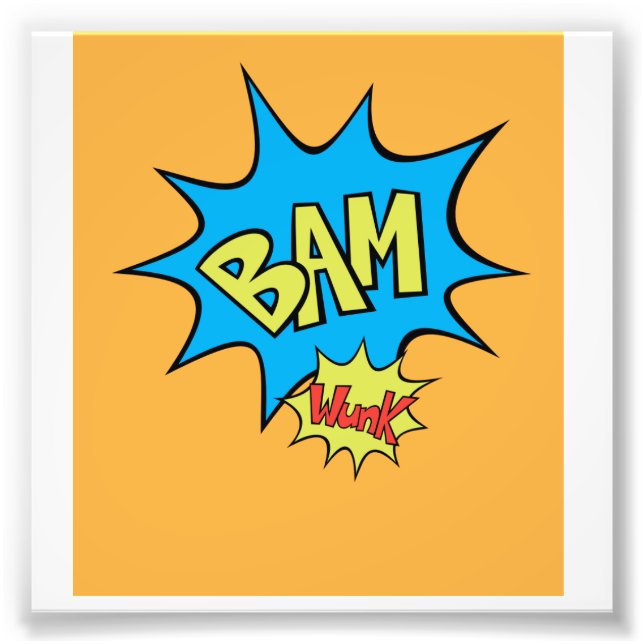 Comic Book "Bam" Ballon Fotodruck (Vorne)