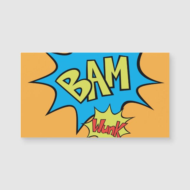 Comic Book "Bam" Ballon Magnetkarte (Vorderseite)