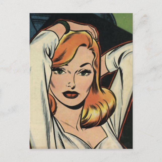 Comic Book Beauty Postkarte (Vorderseite)