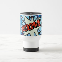 Comic Book BOOM Moderne Fun Typografie Reisebecher
