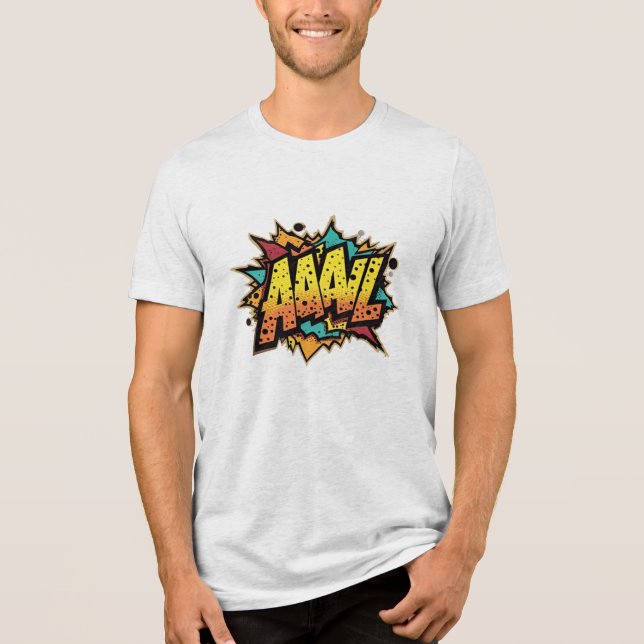 "Comic Book Burst: AAAL! Bella+Leinwand Tri-Blend Shirt (Vorderseite)