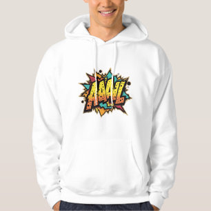 "Comic Book Burst: AAAL! Pop Art Hooded Sweatshirt