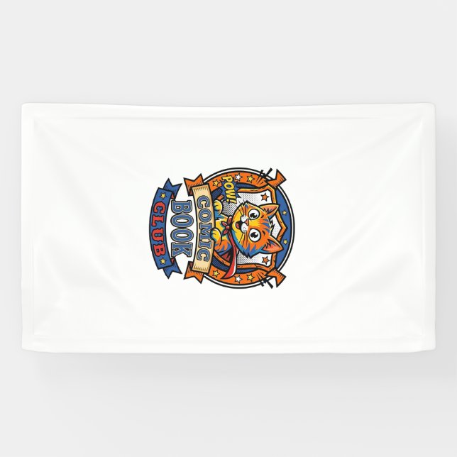 Comic Book Cat Cat Mom Geschenkidee - Comic Book C Banner (Horizontal)