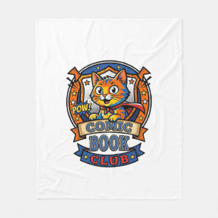 Comic Book Cat Cat Mom Geschenkidee - Comic Book C Fleecedecke