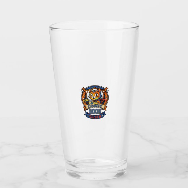 Comic Book Cat Cat Mom Geschenkidee - Comic Book C Glas (Vorderseite)