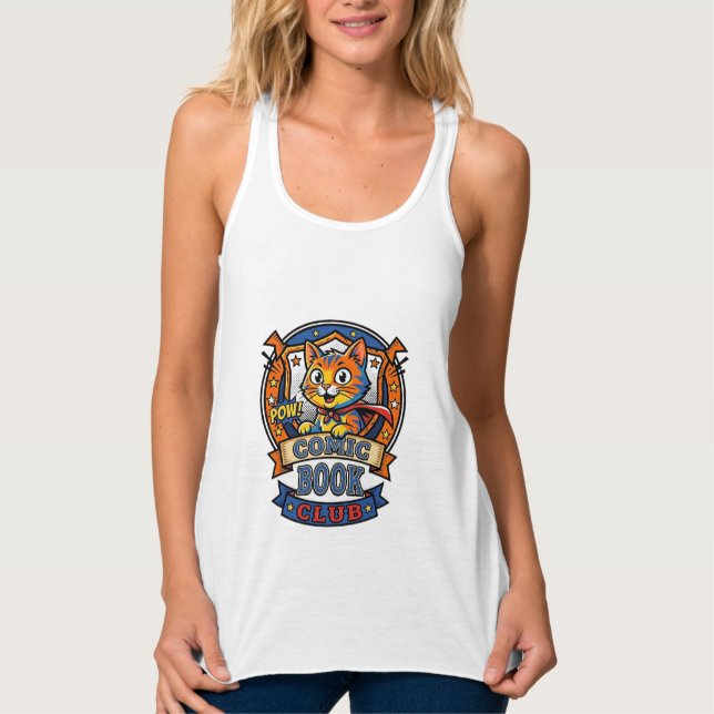 Comic Book Cat Cat Mom Geschenkidee - Comic Book C Tank Top (Vorderseite)
