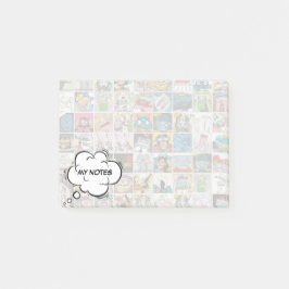 Comic-Book-Charaktere prägen meine Gedanken Post-it Klebezettel