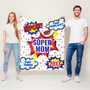 Comic-Book Coolste Super-Mama-Statistiken Funtasti Fleecedecke