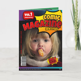 Comic Book Cover Foto Weihnachtskarte Karte