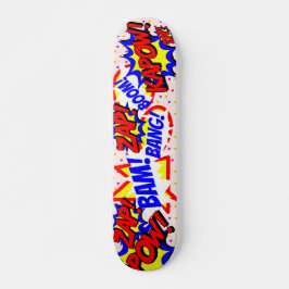 Comic Book Custom Speech Bubbles farbige Punkte Skateboard