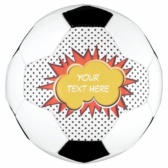 Comic Book Explosion Custom Text Bubble Fußball (Vorderseite)