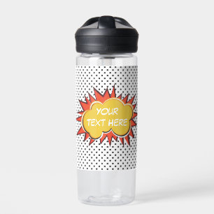 Comic Book Explosion Custom Text Bubble Trinkflasche