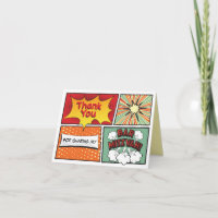 COMIC BOOK FANTASY Bar Mitzvah Dankeschön Karte