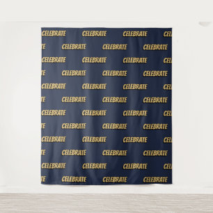 Comic-Book-Feier-Muster-Navy-Foto-Hintergrund Wandteppich