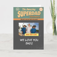 Comic Book Foto Card, Vatertag Geburtstag