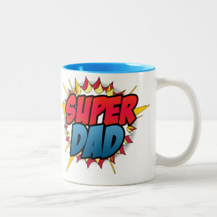 Comic Book Inspiriert Super Vater Zweifarbige Tasse