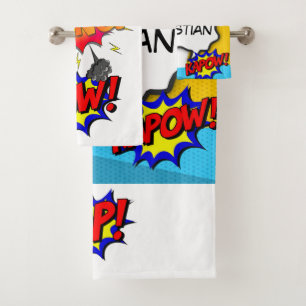 Comic-Book-Kunst Pop Custom Badhandtuch Set