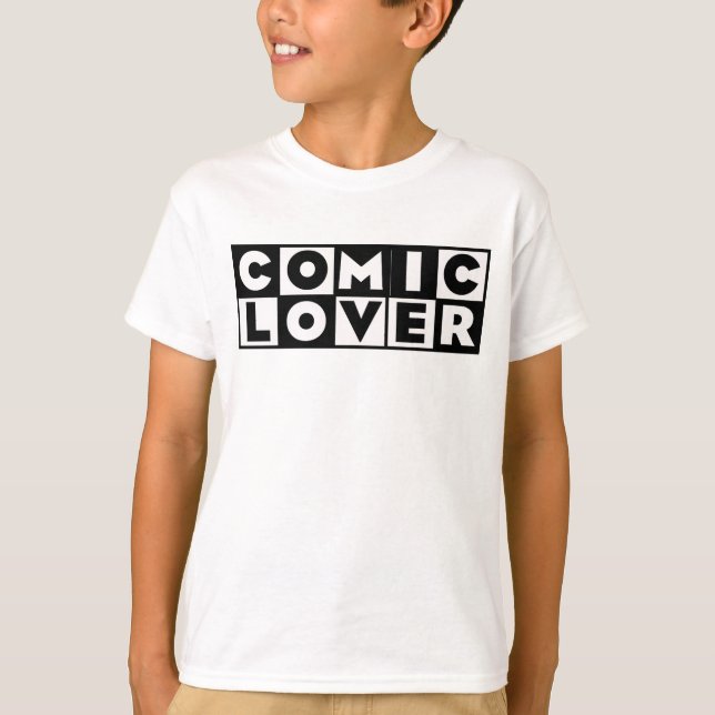 Comic-Book-Liebhaber Fettes Design T-Shirt (Vorderseite)